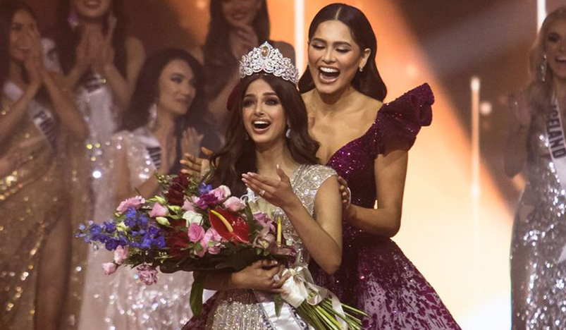 Miss Universe during the 70th Miss Universe beauty pageant